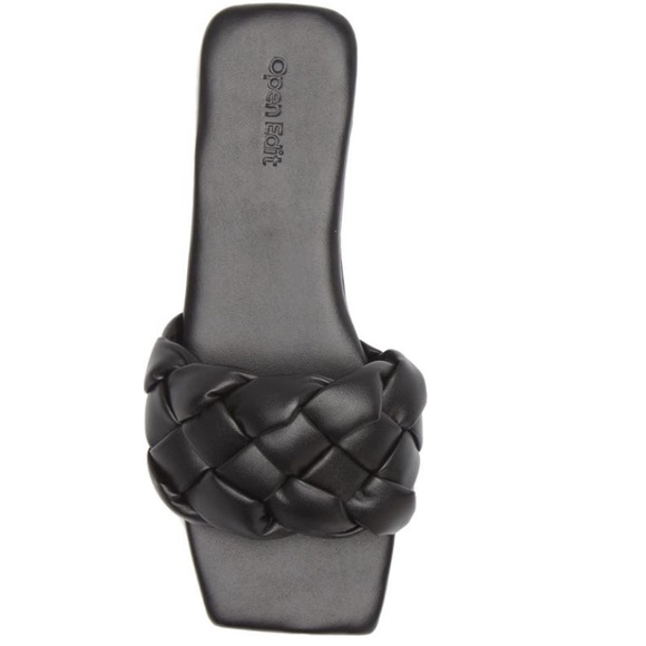 Nordstrom Shoes - Black open edit slide sandal size 8.5 Worn once!